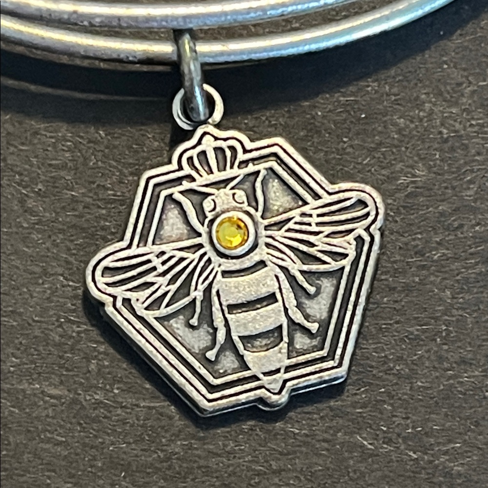 Alex and Ani Silver Queen Bee Charm Bracelet - Picture 4 of 13